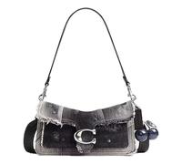 COACH Tabby Shoulder Bag 26 with Patchwork and Cherry Charm 'Silver Black' CGV16-LHBLK F