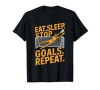 Coach Team and Goal Keeper, Eat Sleep Stop Goal Repeat T-Shirt
