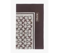 COACH Textured Signature Print Maple Silk Scarf Size: One Size, Colour