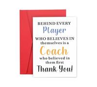 Coach Thank You Cards Coach Gifts for Men Women Soccer Coach Thank You Cards Bulk Baseball Coach Appreciation Gifts for Volleyball Football Coach Cheer Coach Christmas Stocking Stuffers Valentines