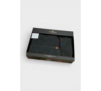 Coach Waffle Beanie Hat, Scarf & Glove Set Charcoal - O/S