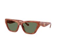 Coach Woman Sunglass CDP33 - Frame color: Caramel Tortoise, Lens color: Green Solid