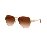Coach Woman Sunglass CDP37 - Frame color: Shiny Light Gold, Lens color: Brown Gradient