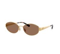 Coach Woman Sunglass CDP44 - Frame color: Shiny Gold, Lens color: Dark Brown Solid