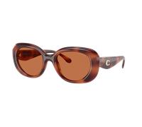 Coach Woman Sunglass CR609 - Frame color: Caramel Tortoise, Lens color: Brown Solid