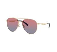 Coach Woman Sunglass CW193 - Frame color: Shiny Light Gold, Lens color: Blue Saddle Gradient
