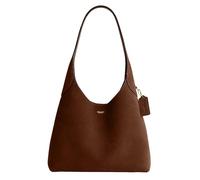 Coach Women's Brooklyn Shoulder Bag 28, Warm Brown Suede, One Size