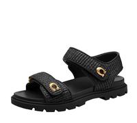 Coach Women's Brynn Sandal Platform, Black Straw, 5.5 UK