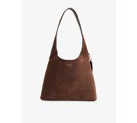 Coach Womens Coach Brooklyn 28 Suede Shoulder Bag Dark Chocolate