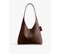 Coach Womens Coach Brooklyn Branded Leather Shoulder Bag Maple