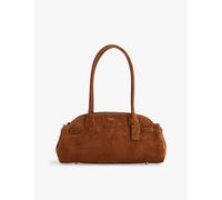 Coach Womens Coach Empire 34 Suede Shoulder Bag B4/Warm Brown