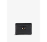 COACH Essentials Black Leather Card Case Size: One Size, Colour: Black