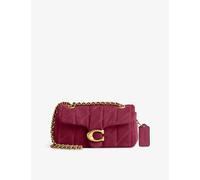 Coach Womens Coach Tabby 20 Suede Shoulder Bag Dark Fuchsia