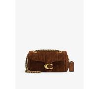 Coach Womens Coach Tabby 20 Suede Shoulder Bag Warm Brown