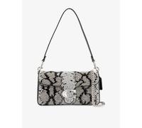 Coach Womens Coach Tabby 26 Beaded Snake Leather Shoulder Bag Lh/Black