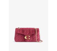 Coach Womens Coach Tabby 26 Quilted Suede Shoulder Bag Dark Fuchsia