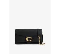 Coach Womens Coach Tabby Leather Chain Clutch Bag Black