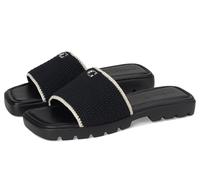 Coach Women's Florence Sandal, Black/Chalk, 3 UK