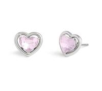 COACH Women's Halo Heart Stud Convertible Earrings, One Size, Brass Titanium Glass, No Gemstone