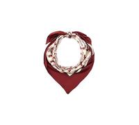 COACH Women's Horse & Carriage Silk Square Scarf, Merlot, One Size
