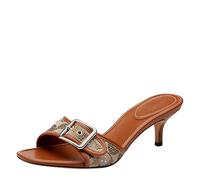 Coach Women's Margot Sandal in Crystal Signature Jacquard Flat, Burnished Amber, 9 UK