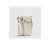 COACH Women's Pebble Phone White Cross Body Bag Size: One Size, Colour: White Fabric