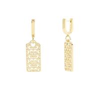 COACH Women's Quilted Earrings with Hangtag Pendant
