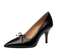Coach Women's Runway Pump Ballet Flat, Charcoal/Black, 6.5 UK