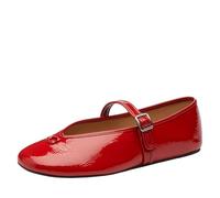 Coach Women's Sculpted C Soft Mary Jane Flat, Crimson Tint, 7.5 UK