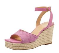 Coach Women's Signature C Espadrille Wedge Platform, Fuchsia, 5.5 UK