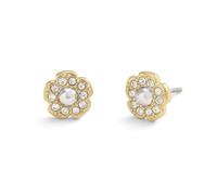 COACH Women's Signature Mini Tea Rose Stud Earrings