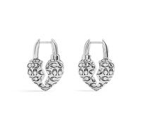 COACH Women's Signature Quilted Broken Heart Huggie Earrings