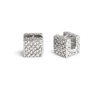COACH Women's Signature Quilted Cube Huggie Earrings, One Size, Brass, No Gemstone