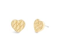 COACH Women's Signature Quilted Heart Bag Stud Earrings