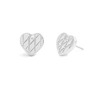 COACH Women's Signature Quilted Heart Bag Stud Earrings