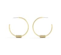 COACH Women's Signature Quilted Tube Hoop Earrings