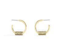 COACH Women's Signature Quilted Tube Huggie Earrings