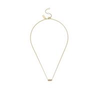 Coach Women's Signature Quilted Tube Pendant Necklace, One Size, Brass, No Gemstone