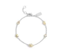 COACH Women's Signature Tea Rose Heart Strand Bracelet