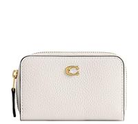 Coach Women's Small Zip Around Card Case, B4/CHALK, One Size