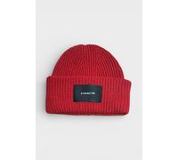 Coach Woven Patch Beanie Cherry Red - One Size
