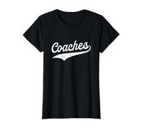 Coaches - Retro Collegiate Nostalgic Sports University Style Value Graphic T-Shirt, Women, Black, M