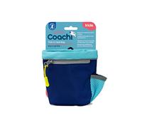 Coachi Train & Treat Bag | Navy & Light Blue | Zipped Pocket, Drawstring Closure, Secure Attachment, Clips on Belt, Waistband or Pocket. Suitable for Dog Walking & Training