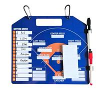 Coaching Board - Dry Erase Scorekeeping for Practice | Double Sided Baseball Whiteboard with Clear Layout, Easy Teaching Tool, Fence Hanging Board for Playground Field Tournament School Team, 650g