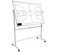 Coaching Board with Sliding Wheel Bracket, Double-Sided Dry Erase Clipboard, Height Adjustable Stand for Basketball Soccer Football Coaches