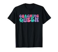 Coaching Queen Womens Coach Retro Vintage Wavy Groovy T-Shirt