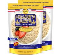 Coach's Oats 100% Whole Grain Steel Cut Oats | Heart-Healthy, Delicious Breakfast | Microwavable Instant Oatmeal, Ready in 5 Minutes | Enjoy the Perfect Start to Your Day - 3 lbs (48 oz) Pack of 2