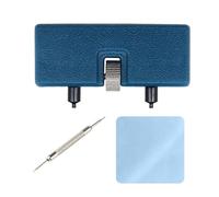 COACOM 1 Watch Cover Opener with 1 Strap Remover and 1 Cleaning Cloth, Watch Battery Change Tool, Adjustable Watch Repair Tool, Turn Open Watch Cover Clock, blue