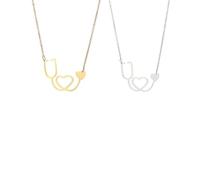 coadipress 2Pairs Nurses' Day Stud Earrings for Nurse Doctor Tiny Stethoscope Stud Earrings Minimalist Stainless Steel Heartbeat Earrings Nurses Day Birthday Jewelry, M, Alloy Steel, No Gemstone