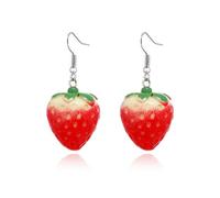 coadipress Acrylic Simulation Food Fruit Earrings Funny Cake Fried Chicken French Fries Strawberry Banana Earrings Red Chili Pepper Earrings for Women Charm Funny Earring, Acrylic